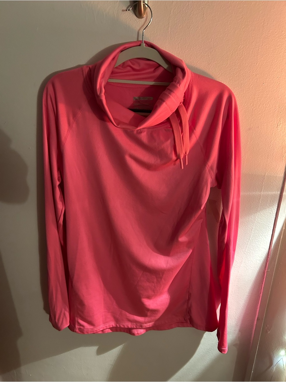 ⭐️ 5/$20 Lively Pink Drawstring Cowl-Neck Pullover Hoodie